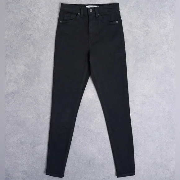 TOPSHOP Jamie Classic High-Waisted Skinny Jeans | W28 x L33, Black - Picture 2 of 8